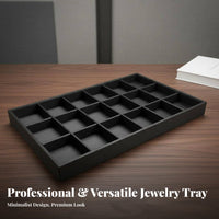 Jewelry Display Tray Soft Lining PU Leather Jewelry Holder Space Saving Great Gift for Women, Broadcast Stream Broadcast
