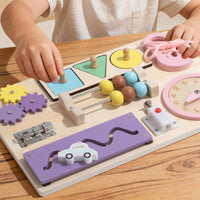 Educational Busy Board Educational Activity Board Fine Motor Skills with gears and tracks for Kids