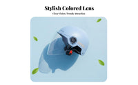 Breathable Protection Helmet Adjustable Fit Summer Helmet with Face Visor Shock Resistant Safeguarding Headwear Quick Release Buckle for Scooter Riders, Commuters, Daily Commute, Commuting, City Riding, Leisure Rides