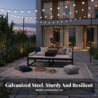 4 Pieces Waterproof Outdoor Seating Group with Table Sun-Proof for Homeowners, Families, Entertainers, Balcony, Courtyard, Garden, Backyard