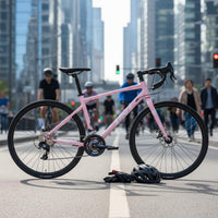 Internal Cable Routing 27-Speed Road Bike Disc Brakes 700C Racing Cycle Steel Frame Sports Equipment for Commuting
