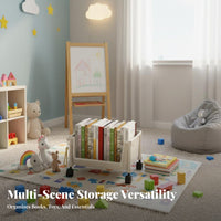 Multi-Tier Rolling Cart Space-Saving Design Multi-Tier Storage Trolley Large Capacity Mobile Storage Trolley for Students, Kitchen, Bedroom, Classroom