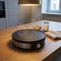 Adjustable Temperature Electric Crepe Maker Indicator Lights Crepe Maker Flat Cooking Surface Round Griddle 1000 W