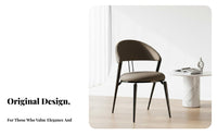 Modern Minimalist Upholstered Side Chair Light Luxury aesthetic Dining Seating Soft Upholstery Indoor Furnishing Designer Look for Interior Designers, Restaurant Owners, Hotel, Living Room, Kitchen, Home Office
