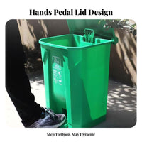 Waste Sorting Bin Long-Lasting Foot Pedal Trash Can Step-on Garbage Bin Thickened Material Step on Trash Can Odor Protection