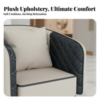 Light Luxury Upholstered Barrel Chair Nordic Design Indoor Seating Minimalist Aesthetic Comfortable Upholstery for Interior Designers, Business Owners, Hotel Lobby, Reception Area, Lounge, Living Room