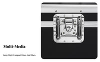 Vinyl Record Storage Case LP Album Storage Box Dustproof Aluminum LP Transport Enclosure for DJs, Audiophiles, Travel