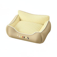 Small Dog Sofa Bed Neck Support Bolster Pet Bed Four-Season Soft Pet Lounger for Kittens, Young Dogs