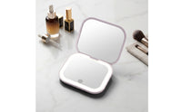 Portable Folding Travel Makeup Mirror Compact Lighted Makeup Mirror Lightweight for Desk
