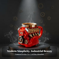 V8 Engine Mug Creative Gift V8 Car-Themed Mug Unique Design for Mechanics, Husbands, Workshop, Desk Decoration, Living Room