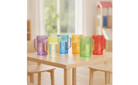 6 Pieces Plastic Measuring Cups Graduated for Sensory Table, Classroom, Teachers