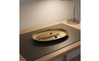 Oval Decorative Tray Multifunctional Decorative Aluminum Tray Handcrafted Home Decor for Tabletop
