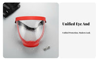 Protection Full Face Visor Shock Resistant Transparent Safeguarding Visor Wide View for Cyclists, Athletes, Public Transit, Laboratory