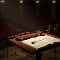 Fiberglass Conductor Music Rod Easy to Hold Wooden Music Rod in Box Carrying Case Conducting Rod for Orchestra Conductors, Concert, Rehearsal
