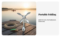 4-Prong Boat Anchor Foldable Design 4-Prong Boat Anchor Boating Equipment Strong Holding Power Portable for Fishermen, Anchoring