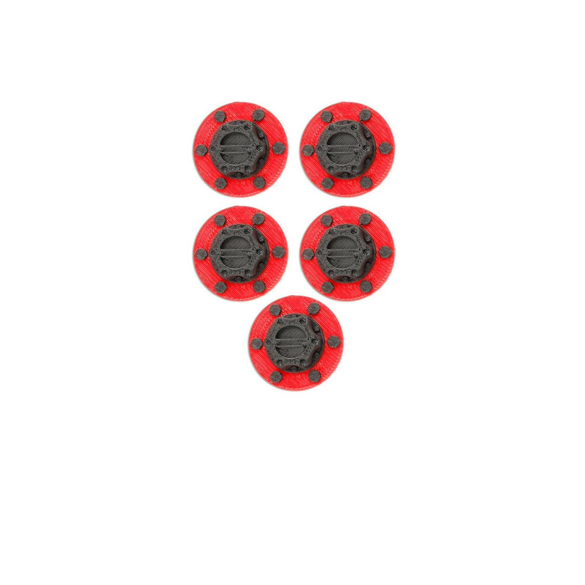 5 Pieces RC Wheel Hub Cap RC Hubcap with Bolt Pattern Impact-Resistant Accessory
