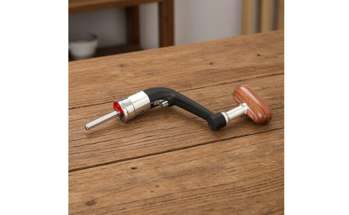 Foldable Fishing Reel Handle with Wooden Knob Interchangeable Reel Handle with Wood Grip Threaded Hardware Collapsible for Fishermen, Anglers