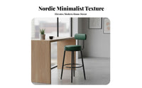 Modern Design High Chair with Back Support Sturdy Frame Bar Stool Comfortable Cushion Seating Furniture Footrest Included for Cafe Owners, Homeowners, Adults, Restaurant, Kitchen, Dining Room