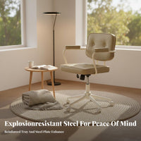 Adjustable Rolling Chair with spinerest Modern Minimalist design Office Furniture 360-Degree rotate Task Seat for Adults, Study Room, Dormitory, Bedroom