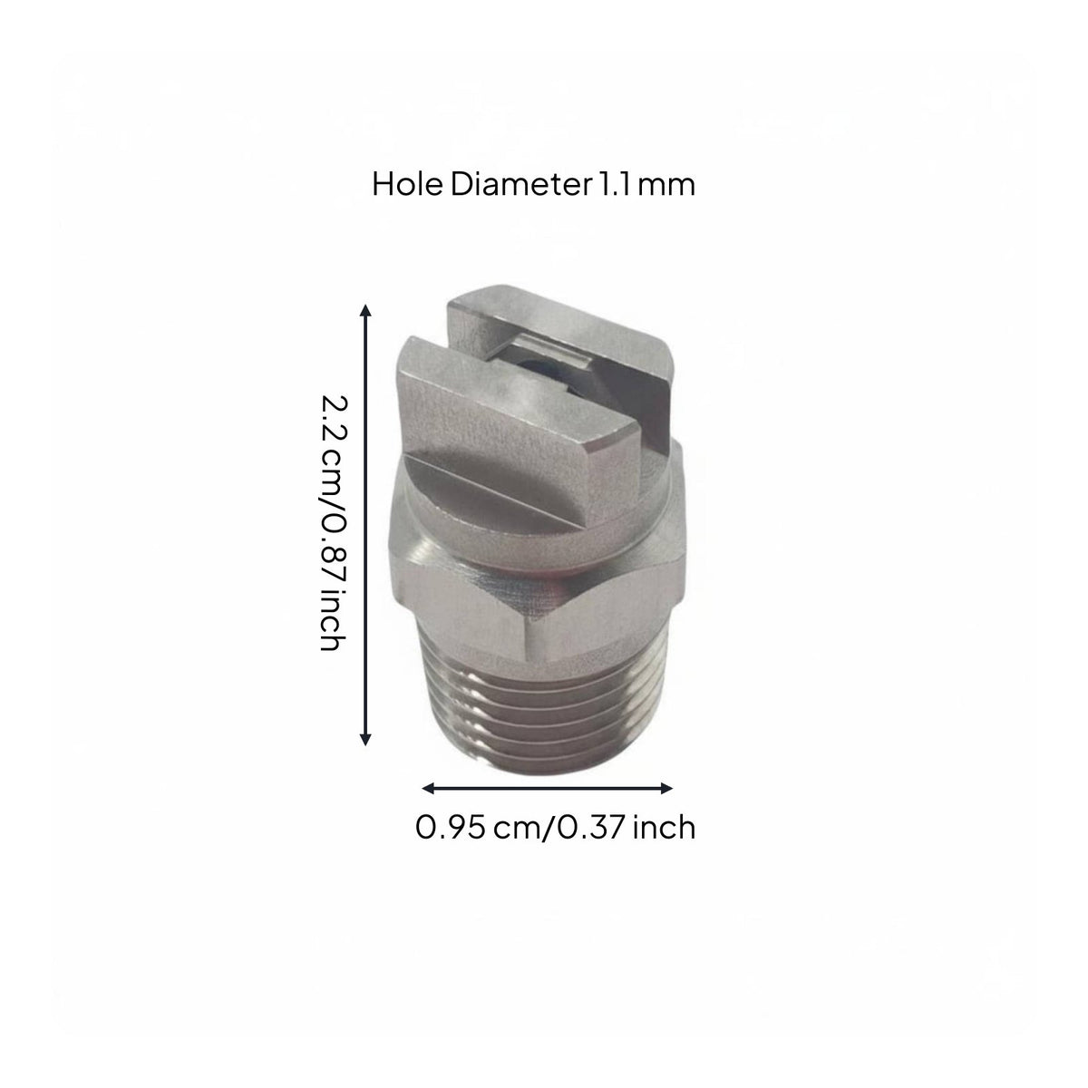 Stainless Steel Fan Nozzle Rust-Proof High Pressure Washer Nozzle for Car Washing, Dust Suppression, Cooling