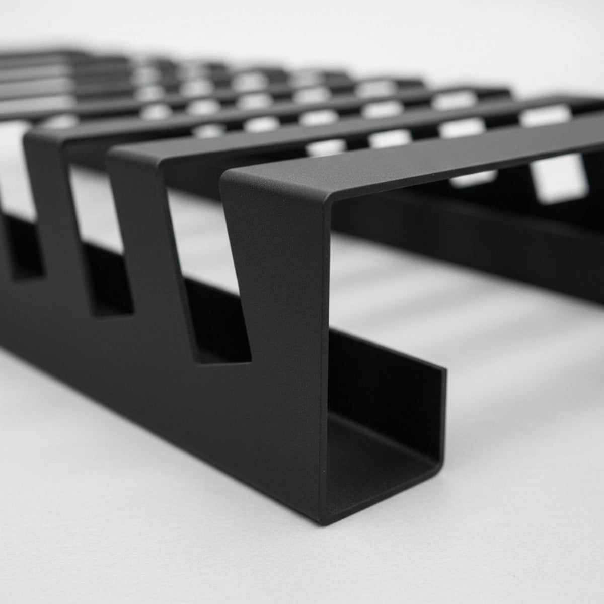 Stone Sample Display Stand Multi-Compartment Design Slotted Tile Display Rack Metal Material Sample Rack Sturdy Construction