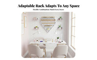 Heart-Shaped Nail Polish Holder Space-Saving Display Shelf Multi-Layered Organizer Rack for Salon Owners, Cosmetic Aficionados, Spa, Changing Area