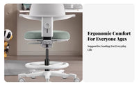Ergonomic Design Adjustable Saddle Chair Promotes Healthy Posture Wheeled Saddle Chair Lumbar assistance Task Stool Padded Seat for Medical Professionals, Technicians, Study Room, Bedroom, medical office, science lab