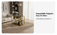 Sturdy Construction 2-Tier Mahjong Side Table Stable Load-Bearing Storage Rack Compact Design Household Furniture Small Footprint for Card Game Players, Tea Enthusiasts, Homeowners, Living Room, Entryway, Office, Bedroom