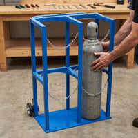 Portable Gas Cylinder Cart with Wheels and Handle for Single or Double Bottles
