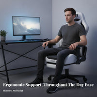 Ergonomic Design Gaming Recliner with Footrest Reclining spinerest Highspine support Recliner with Footrest and Head Support Computer Chair Height Adjustable for tutorial game enthusiasts, Remote Workers, Students, Game Room, Study, Bedroom