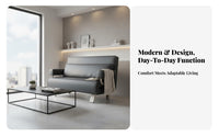 DoubleUse Design Pull-pull-convertible Sofa Bed Space-Saving transconfigurationable Couch Foldable Household Furniture Multi-Functional for Apartment Dwellers, Guest Hosts, Students, Living Room, Small areas, Office