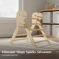 Develops Physical Skills Wooden Climbing Triangle Stimulates Creativity Solid Wood Climbing Frame Adjustable Foldable Toddler Ladder Finish-Coating-Coating-Free for Toddlers, Preschoolers, Playroom, Indoor, Nursery, Living Room