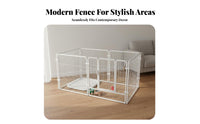 Indoor Dog Pen with Door Customizable Configurable Design Pet Fence Easy Assembly Heavy Duty Puppy Enclosure for Dogs, Young Dogs, Housebreaking