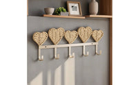 Decorative Hook Rack with Heart Shapes Space-Saving for Entryway, Bedroom