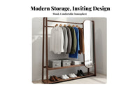 Standal Single Standing Organizer with Full-Length Mirror 3-in-1 Design Coat Rack Space-Saving Bedroom Furniture for Homeowners, Apartment Dwellers, Fashion Enthusiasts, Entryway, Dressing Room
