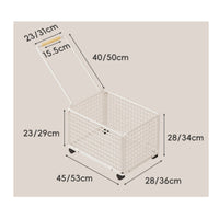 With Wheels Deskside Storage Trolley Large Capacity Rolling Book Cart Space-Saving Mobile Organizer Shelf Heavy Duty for Teachers, Library