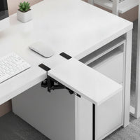 No-Drill Desk Extension Board with Clamp Ergonomic Clamp-on Desk Extender Collapsible Foldable Keyboard Shelf Long-Lasting for Students