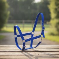 Adjustable Horse Halter Lightweight Strapping Halter Sturdy Headcollar Heavy-Duty for Stable