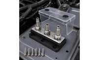 Heavy-Duty 300A Bus Bar Mounting Holes Terminal Stud Bus Bar Threaded Studs Busbar with Cover Metal Plate