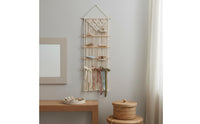 Macrame Hair Clip Holder Handcrafted Boho Wall Tapestry Organizer Handmade Hanging Hair Clip Organizer for Playroom