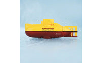 Rechargeable Wireless Control Underwater Vehicle Battery-Powered RC Underwater Vehicle Toy Plastic Aquatic Plaything Yellow and Red