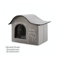 Textile Pet Shelter Padded Pet Cooling House Dog Kennel Indoor for Cats, Living Room, Bedroom