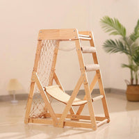 Cat Activity Tree Perch with Sisal Scratching Posts, 3-Level Wood Indoor Tree for Cats Climbing, Stable Structure Furniture for Apartments