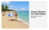 1:64 Scale Female Figure Collectible Bikini Female Figure Miniature Seaside Setting Figurine High Intricacy Swimsuit Model