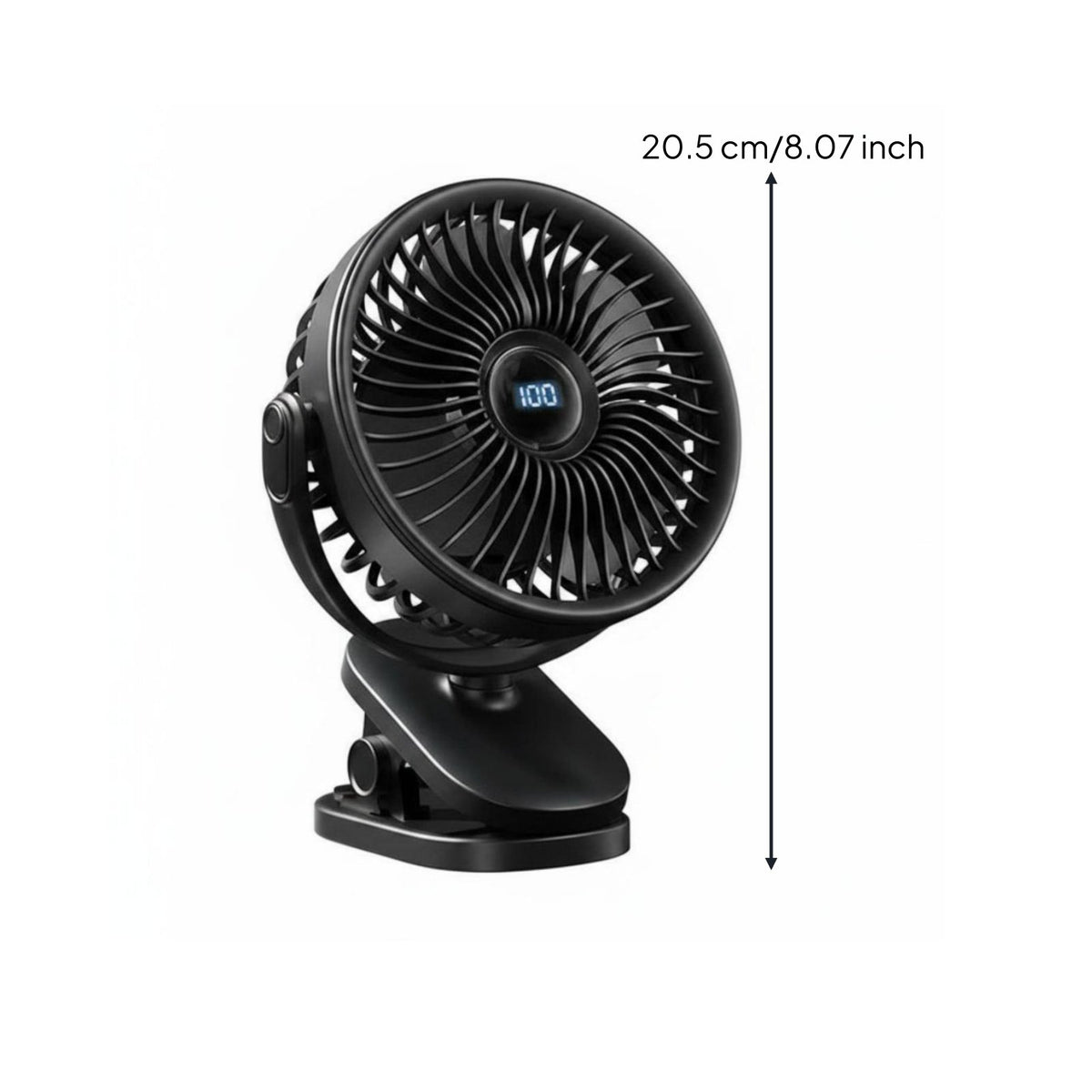 Quiet Operation Attachable Fan Lightweight Clip Fan 3 Speed Control for Students, Office Workers, Dorm Room, Bedside