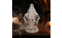 Specters Statue with Skeletal Base Halloween Specters Statue Tabletop Sculpture for Bookshelf, Office Desk