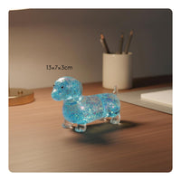 Glittery Dachshund Squishy Toy Soft Dachshund Squishy Glitter Gel Wiener Dog Stress Ball Anxiety Relief for Desk, Office