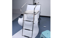 Curved Handrails Boat Swim Platform Textured Dot Pattern Stainless Steel Swim Platform Ladder Non-Slip Boat Boarding Ladder