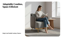 Houndstooth Accent Chair Nordic Design Upholstered Armchair Minimalist Design Ergonomic Rearrest for Adults, Living Room