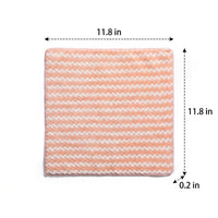 Thick Microfibre Cloth and 30x30cm Cleaning Cloths, Absorbent Coral Fleece Wave Pattern, Oil Removal for Kitchen and Home Surfaces